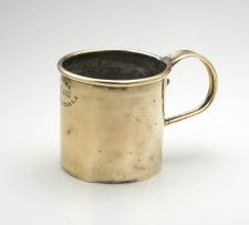 A Cape brass mug, T. C. Falck, Robertson, 1933