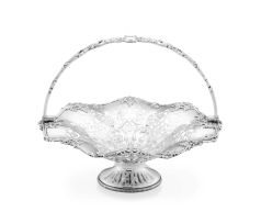 A Sheffield-plated cake basket, late 19th century