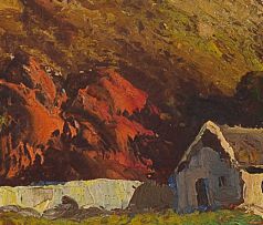 Tinus de Jongh; Cape Landscape with Cottage