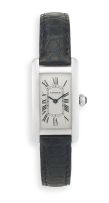 Lady's 18ct white gold 'Tank Americaine' Cartier wristwatch, Ref 1713