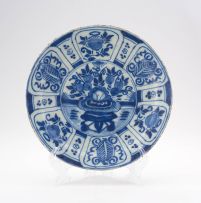 A Delft blue and white faience dish, 18th century