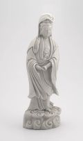 A Chinese blanc de chine figure of Guanyin, late 18th/19th century