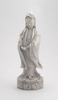 A Chinese blanc de chine figure of Guanyin, late 18th/19th century