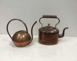 A Cape copper watering can, De Klerk, 20th century