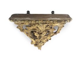 A giltwood console bracket, 19th century
