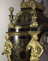 A large French ormolu-mounted boulle marquetry and ebonised bracket clock, circa 1850