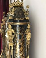 A large French ormolu-mounted boulle marquetry and ebonised bracket clock, circa 1850