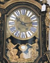 A large French ormolu-mounted boulle marquetry and ebonised bracket clock, circa 1850