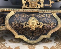 A large French ormolu-mounted boulle marquetry and ebonised bracket clock, circa 1850