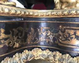 A large French ormolu-mounted boulle marquetry and ebonised bracket clock, circa 1850