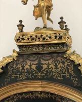 A large French ormolu-mounted boulle marquetry and ebonised bracket clock, circa 1850