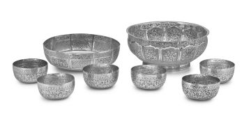 A Burmese silver bowl, late 19th/early 20th century
