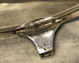 A George III silver oval tray, Elizabeth Jones, London, 1791