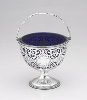 A Victorian silver sugar basket, Edward & John Barnard, London, 1858