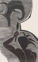 Cecil Skotnes; Four woodcuts from the Assassination of Shaka portfolio