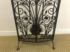A wrought-iron fire screen, 20th century
