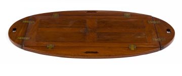 A late Victorian mahogany butler's tray