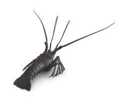 A Japanese bronze articulated model of a lobster, Meiji period, 1886-1912