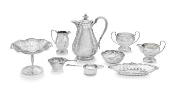 A George V silver two-handled sugar bowl and milk jug, James Deakin & Sons, Sheffield, 1931