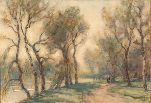 Nathaniel Hughes John Baird; The River; Woodland study, two