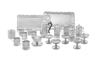 A set of five Martin Hall & Company Limited electroplated coupes, 20th century
