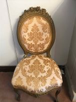 A Louis XVI style giltwood and upholstered salon suite, 19th century