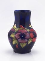 A Walter Moorcroft 'Pansy' pattern vase, 1947-1953