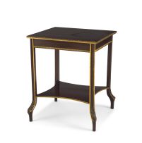 A walnut and giltwood occasional table, 19th century