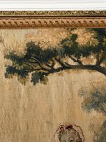 Two Louis XV style woven tapestries, probably Belgian