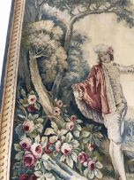 Two Louis XV style woven tapestries, probably Belgian