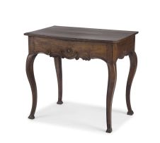 A French provincial walnut side table, 19th century