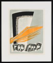 Bettie Cilliers-Barnard; Abstract Composition with Profile Heads