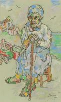 Gregoire Boonzaier; Grandmother with Walking Stick
