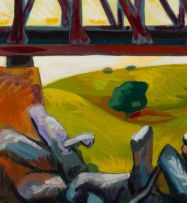Terrence Patrick; The Road Bridge over the Wilge River on the S561 between Roadside and Tweeling N.E. OFS, Early Evening, Summer