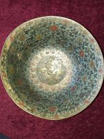A Chinese cloisonné bowl, Qing Dynasty, 18th/19th century