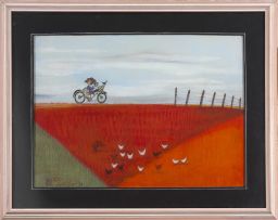 Pieter van der Westhuizen; Bicycle Ride Along Country Fields