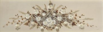 Ten dried flower panels, Dinty Moore, modern