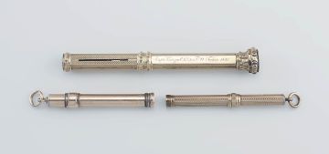 Victorian gold propelling seal top pencil, circa 1840