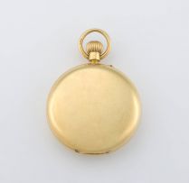 18ct gold hunting cased keyless lever watch, Rotherham & Sons (John Rotherham) Birmingham, 1881