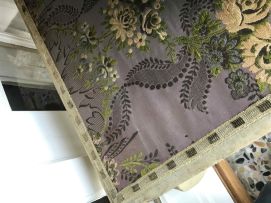 A George II style painted and fabric-covered table