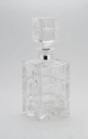 An Elizabeth II glass and silver-mounted decanter and stopper, Garrard & Co Ltd, London, 1967