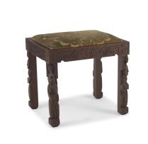A Chinese Export teak stool, 20th century