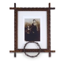 A Boer War prisoner of war fruitwood frame, 20th century