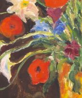 Kenneth Baker; Still Life with Orange Flowers