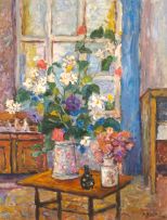 Kenneth Baker; Interior with Flowers