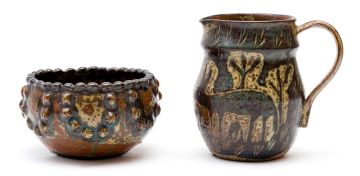 A Rorke's Drift stoneware amasumpa bowl and jug