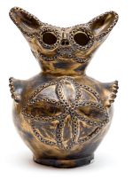 A Rorke's Drift stoneware owl sculpture