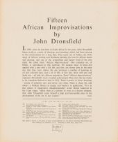 John Dronsfield; Fifteen African Improvisations, portfolio