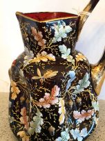 A Bohemian Moser glass and enamelled jug, late 19th century