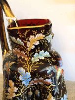 A Bohemian Moser glass and enamelled jug, late 19th century